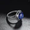 Cluster Anneaux Vintage Natural Round 10 mm Kyanite pour femmes 925 Sterling Silver Ring Fine Jewelry Party Party Giftary