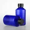 Speicherflaschen 20pcs 220 ml leer blauer Kunststoff mit Schraubkappe Duschgel Shampoo Flüssigseife Gesichtsreiniger Kosmetikverpackung