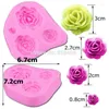 Baking Moulds Kaymiklee M025 Rose Flower Resin Fondant Molds Silicone Mould Chocolate Cake Border Gumpaste Decorating Tools