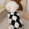 Ropa para perros moda al estilo a cuadros ropa de cachorro de mascota chaqueta de lujo chaleco lindo invierno pequeño y mediano ropa tibia