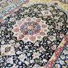 カーペット4'x6 'Tabriz Si​​lk Carpet Blue Vantage Turkish Handmade Rug（TJ424a）