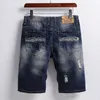 2024 jeans estivi maschili flip shorts shorts indossato foro poppa