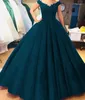 Festklänningar Angelsbridep Mexikanska kungblå quinceanera Long Satin Ball Gowns Lace Up Back Cap Hyls Sweet 16 Vestidos de Fiesta