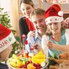 Vorken 50 stks Merry Christmas Fruit Vork Kids Bento Box Accessiories Herkbruikbare lunch Tandenstokers Kinderen Snack Cake Dessert Pick