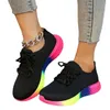 Lässige Schuhe Sneaker für Frauen Stricken Sie Mesh Sports Frauen atmungsaktiv