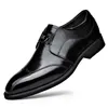 Men de chaussures décontractées Brand de mode classique Pu Leather Black Breathable Business Big Size 240407