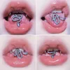 1pc 316l Steel Middle Finger Gesture Ball Tongue Barbell Stud Piercing Punk Body Jewelry 16X16X5mm 240409