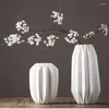 Vases Creative Origami Céramic Vase Decoration Living Modern Room Soft Nordic Table White Séchée Arrangeur de fleurs séchées