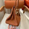 Beliebtes 2024 Top-Frauen-Designer Togo Ledertasche 25-35 cm Handtasche Brieftasche Schulter Schrägboter Cowhide Mode hochwertige goldene braune Handtasche Umhängetasche
