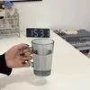 Copos de vinho de alto valor simples transparente palha de vidro copo de água de casal para casa bebendo suco de escritório bebida de café sense senso