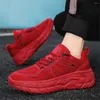 Casual Shoes Anti Slip 40-41 Running Vulcanize Sneakers Women Red For Bling Sport Fitness Artiklar Special 2024