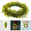 Decorative Flowers Wreath Costura Accesorios Hanging Artificial Floral Home Decore Front Door Adornment Simulation Leaf Plastic Leaves