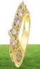 Anello zircone della moda europea e americana Ring zircone Discotto Gold Plodato Ring8346283