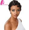 Pixie Cut Wig Wig Wig Retro Style 1920039s Flapper Hairstyles for American African Women Virgin Wigs Mommy Wig NI9724592