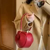 Evening Bags Sac A Main Luxury Designer Handbag Women Small Round Design Leather Hand Bag For 2024 Fashion Bowling Purse Clutches