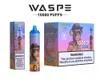 Оригинальный WASPE 15000 Puffs Одноразовая сетчатая катушка 850mah типа C 22 мл ЖК-дисплея Vape Pen Probled Pod 10 вкуса Puff 15k E Сигарета против Tornado Puff 15k 12k 9K