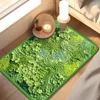 Mattor mattasimulering Mossa 3D Effekt dekoration golvmatta levande sliprum plysch grön grind anti vikbar växt k8o7