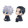 Anime manga 10cm jujutsu kaisen action figur satoru gojo figurer geto suguru leta upp q version anime figur pvc modell samling leksak gåva 240413