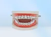 NUOVO HIP Hop Hop Custom Fit Grill Six Cavo Cavaltura a bocca aperta Grillz Capsellini superiore con denti da vampiro in silicone Set8298611