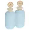 Vloeibare zeepdispenser 2 pc's herverpakte lotion fles reisflessen plastic shampoo met deksels lege distribeerbaar