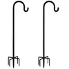 Andra fågelförsörjningar Shepherd Hook Plant Hanger Feeder Pole Garden Freestanding Justerbar 2 Pack 36 tum hög