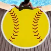 Blankets Basketball Baseball Football PrintMicrofiber Towels Large Round Beach For Adults Kids Gifts Summer Toalla Tassel Tapestry Blanket