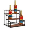 Armazenamento de cozinha Moderno de 3 camadas de vinhos tinto Rack de grande capacidade Display Stand Birthday Presente