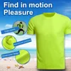 T-shirt solide pour hommes Tee Tee Top rapide Polyester sec à manches courtes à manches courtes Gym Fitness Tshirts Tops 240426