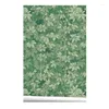 Bakgrundsbilder Leaf Green Wall Murals PVC Waterproof 3M Roll för vardagsrum som täcker Papel de Parede Kitchen Sticker