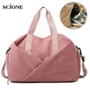 Sports Gym Bag For Women Men Dry Wet Handbags Corduroy Swimming Shoulder Weekender Fitness Training Travel Outdoor Winter 240410