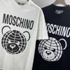 Trendy Europese stijl MOS Korte mouwen T-shirt met digitale directe spray 3D-letter afdrukpatroon unisex top