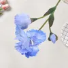 Decorative Flowers Artificial With Iron Wire Iris Elegant Branch Green Leaves For Home Indoor