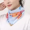 Écharpes de mode Fashion Maigne Boucle Neckerchief Floral Print Square Skinny Skinny Band Band Collier de sac de bracelet Hands Accessor