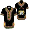 Chemises décontractées pour hommes Benin Flag Map Graphic for Men Vêtements Hawaiian Short Shirt Africa Country Blouses National Emblem Tops