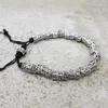 Link Armbänder traditionelle tibetische Buddhismus -Messing -Armband Männer Sechs Wörter Mantra omi Padme Hum Antiqued Metall Amulett Perlen
