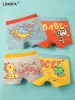 Shorts ljmofa 4pcs crianças meninos roupas íntimas desenhosuros de cartoon design infantil calcinha infantil algodão boxers de criança mole boxers B302