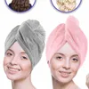 Towel Dry Hair Cap Microfiber Drying Wrap Strong Water Absorbent Triangle Shower Hat