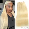 613 Honey Blonde coloré 830 pouces Bundles de cheveux humains droits 50g Brésilien tissage 100 Remy S 240412