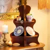 Piastre decorative a forma di violino vintage shelf shelf server legno