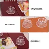 Cups Saucers 6 Set Mini House Tea Cup Tray Desktop Ornament Desk Topper Teacup Saucer Model Dekorera kaffeminiatyr