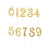 Festive Supplies Cake Decorating Champagne Number 0-9 Happy Birthday Candles Topper Decor Party DIY Souvenir