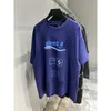 Vêtements de designer de haute qualité Summer Cotton Edition Paris Wave Wave Environmental Printed Short T-shirt