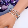 Bangle Cuff Open Metal Bracelets Bangles For Women Gold Silver Color Hollow Geometric Jewelry Femme Vintage Pulsera Gift