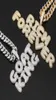 Mens Hip Hop Custom Name Combination Bubble Initial Letters Pendant Necklace Micro Cubic Zirconia Gold Silver Rose Gold Copper Pen3426520