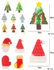 Christmas Push Pops Bubble Popper Board Tie Tye Dye Tree de Noël Santa Clause Chapeau de bas Sensory Fidget Finger Puzzle Toys Key Ring Wit4600910