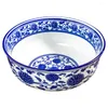 Кружки синяя белая фарфоровая миска с лапшой миски керамические рамэн пищевые суп износостой