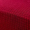 Stol täcker solid stretch ottoman slipcover soffa fotpall täcke förvaringsskydd elastisk rektangelfodral