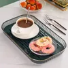 Tea Trays Big Plate Tray Plastic Kitchen Gadget Office Sarving Coffeeware Teaware Serving Food Plateau Decoratif Accessories