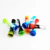 Colorful Silicone Skin Glass Pipes Tips Herb Tobacco Horn Cone Filter Bowl Portable Removable Handpipes Catcher Taster Bat One Hitter Preroll Cigarette Holder DHL