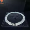 Lifeng Biżuteria 20 mm mrożona na zewnątrz VVS Miami Cuban Link Chain Miami Cuban Naszyjnik 925 Srebrna biżuteria Sterling Cuban Link Chain